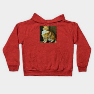 Painting of Cat in style of Hans Holbein Kids Hoodie